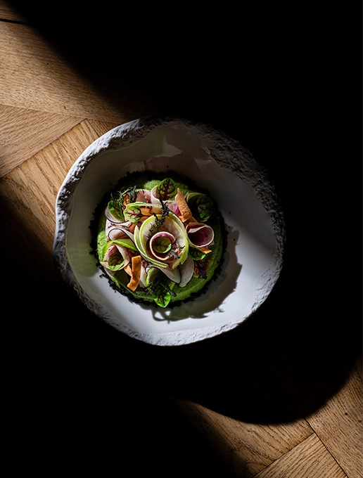 Une entrée rafraîchissante servie lors de la fête des pères au restaurant Dans le Noir ?