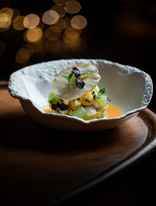 Освежающая закуска для празднования дня рождения в ресторане Dans le Noir?